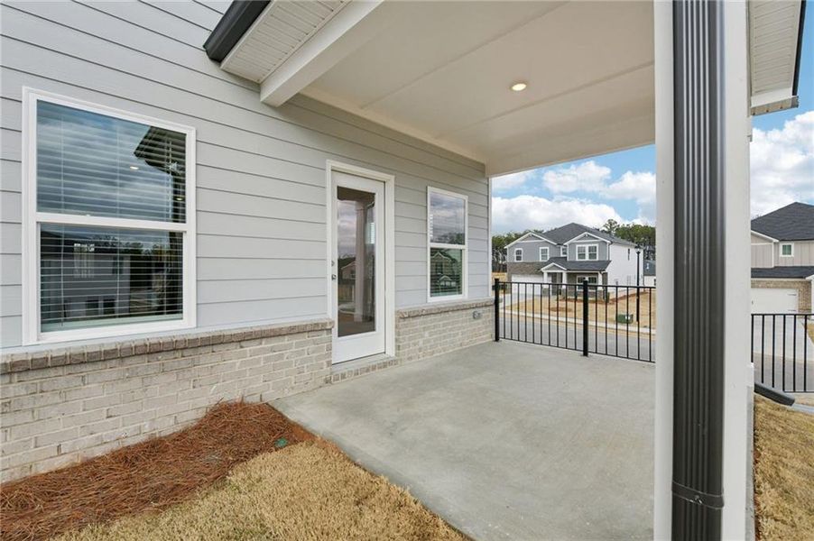 Exterior details and patio area of a home in Parkside at Grayson, Grayson (Image 4).