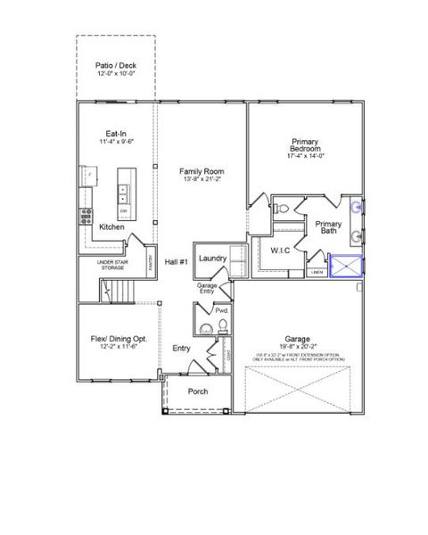 2D floor plan layout for the Savannah - Vanguard Collection by Mungo Homes in Pineland Preserve, Summerville, SC (Image 3).