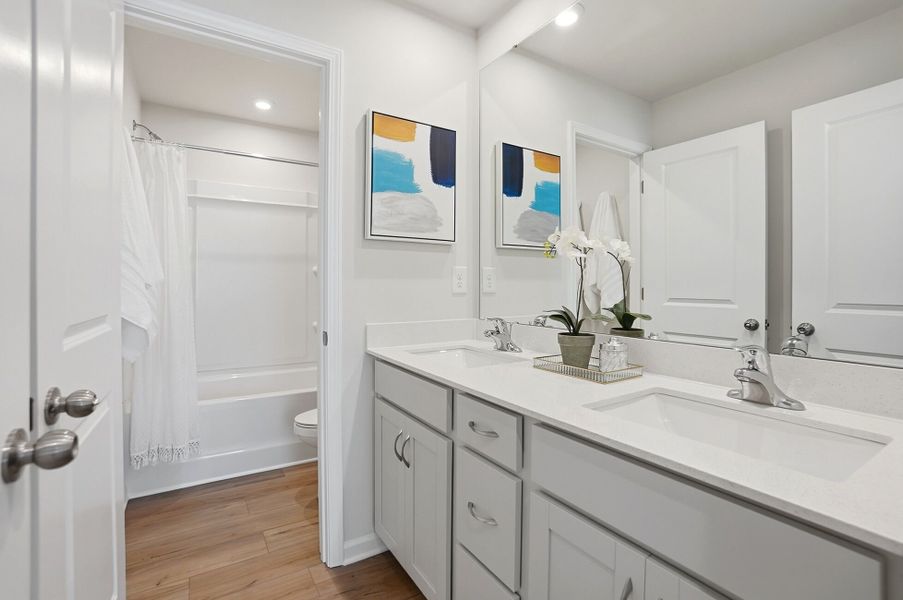 Furnished interior view inside a new home in Waxhaw Landing, Monroe (Image 27).