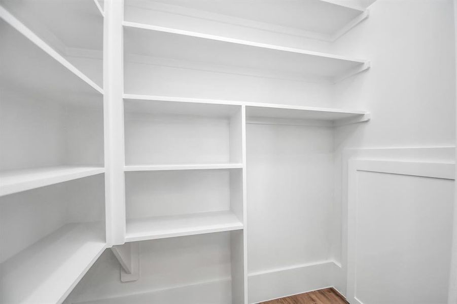 Large walk-in pantry.