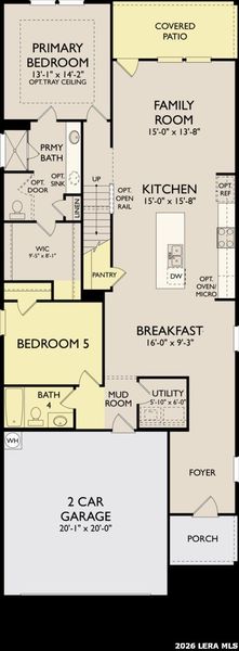 2D floor plan layout of this home in Hennersby Hollow, San Antonio, TX (Image 3).
