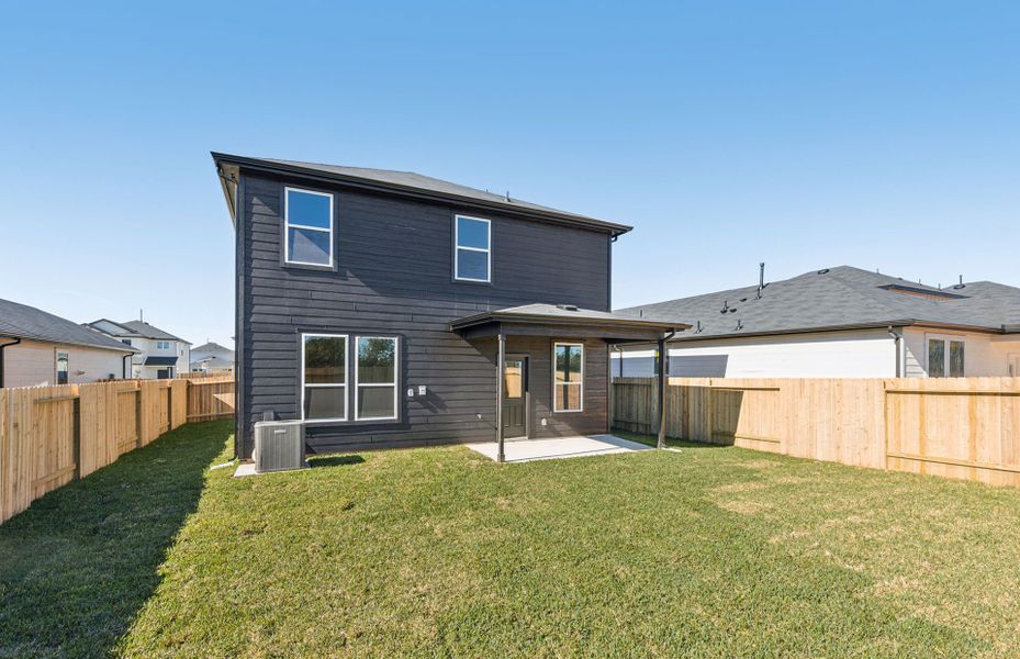 Exterior details and patio area of a home in Montgomery Bend, Montgomery (Image 3).