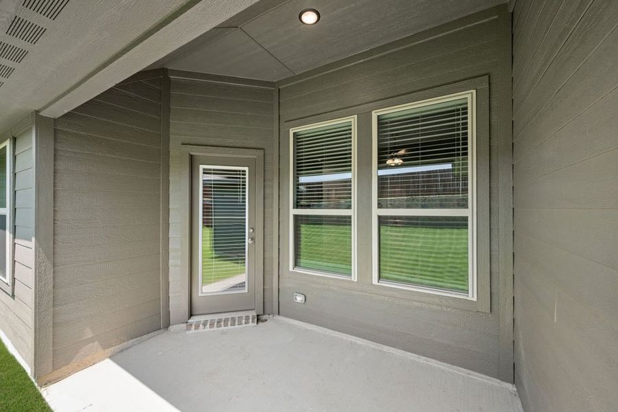 Representative exterior photo of a completed home built from the Alderbury II by Impression Homes in Mountain Valley, Burleson, TX (Image 27). Representative exterior photo of a completed home built from the Alderbury II by Impression Homes in Mountain Valley, Burleson, TX (Image 27).