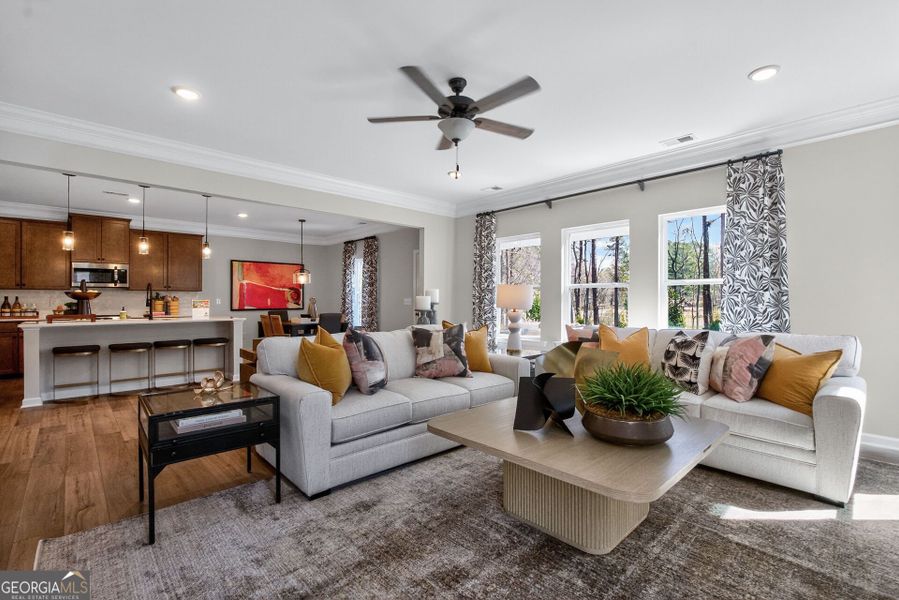 Furnished interior view inside a new home in Bryson Farms, Byron (Image 7).