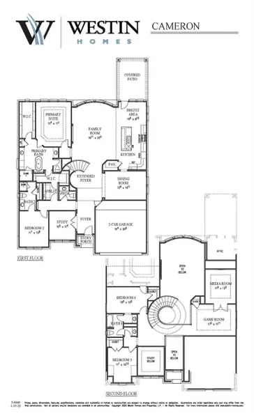 2D floor plan layout of this home in ARTAVIA® - 60', Conroe, TX (Image 3).