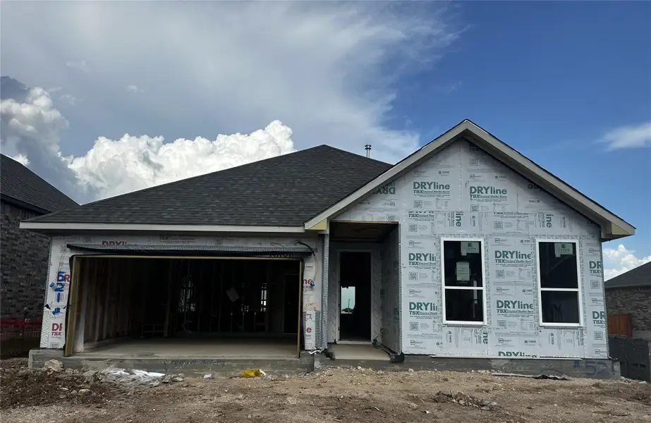 In-progress construction of a new home in Berry Creek Highlands, Georgetown, TX (Image 3).