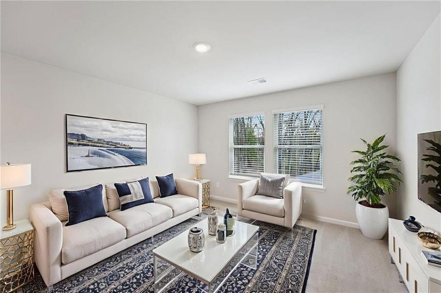 Furnished interior view inside a new home in Westmont Preserve, Powder Springs (Image 7).