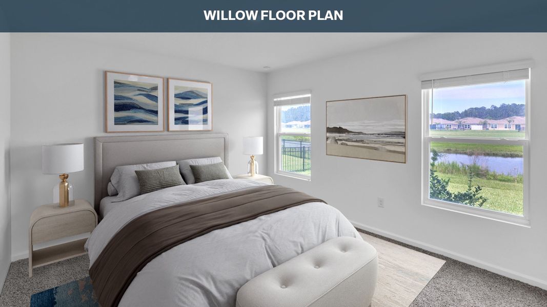 Representative furnished interior of a home built from the Willow by D.R. Horton in Grand Reserve, Bunnell (Image 10).