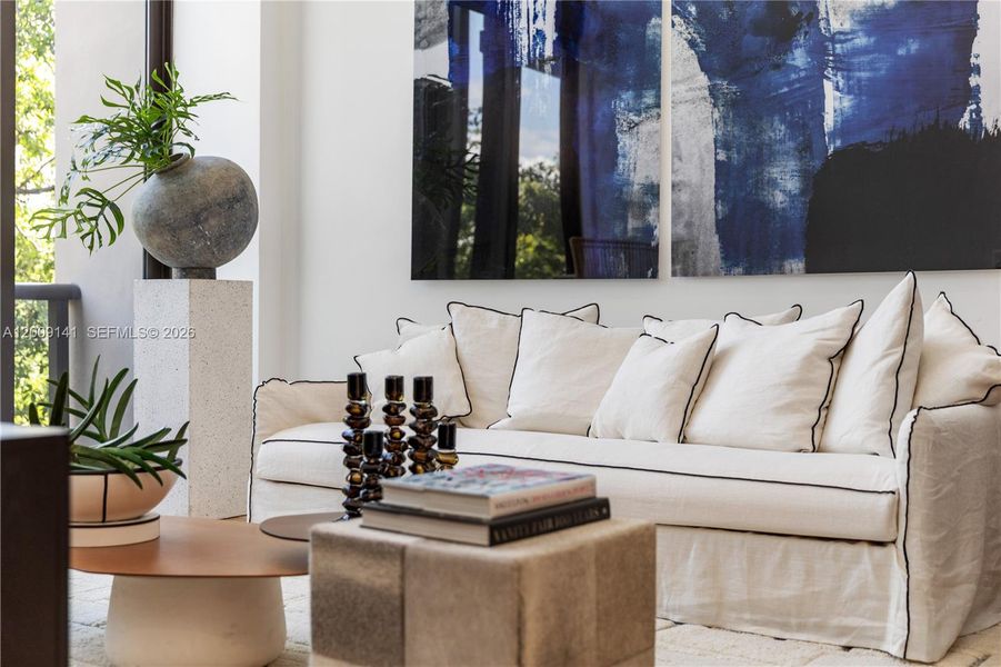 Furnished interior view inside a new home in , Miami (Image 8).