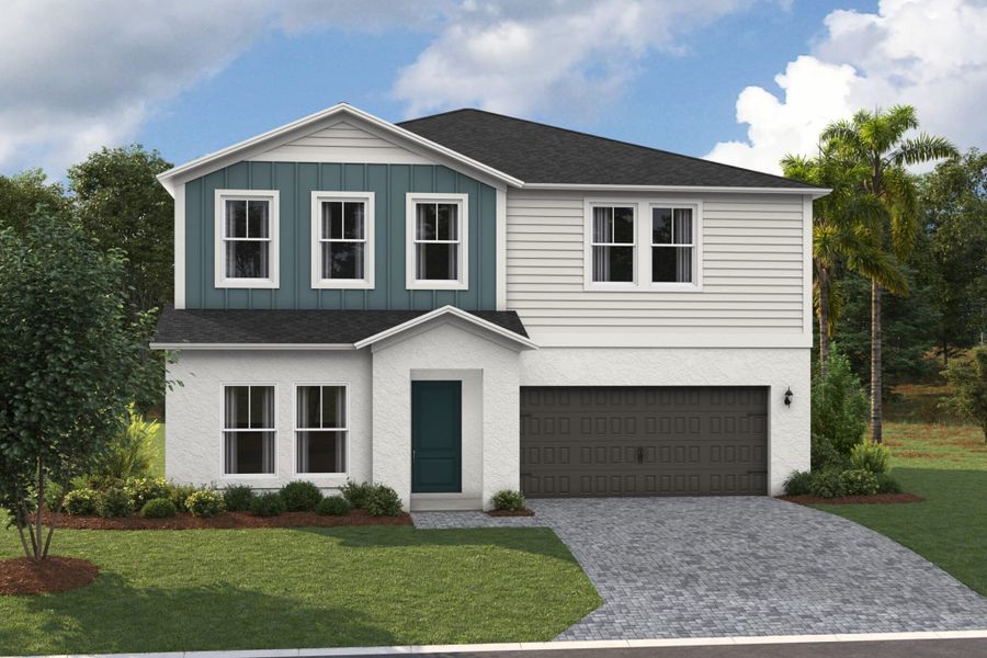 Representative exterior photo of a completed home built from the Lucia by Casa Fresca Homes in Scenic Terrace, Lake Hamilton, FL (Image 5).