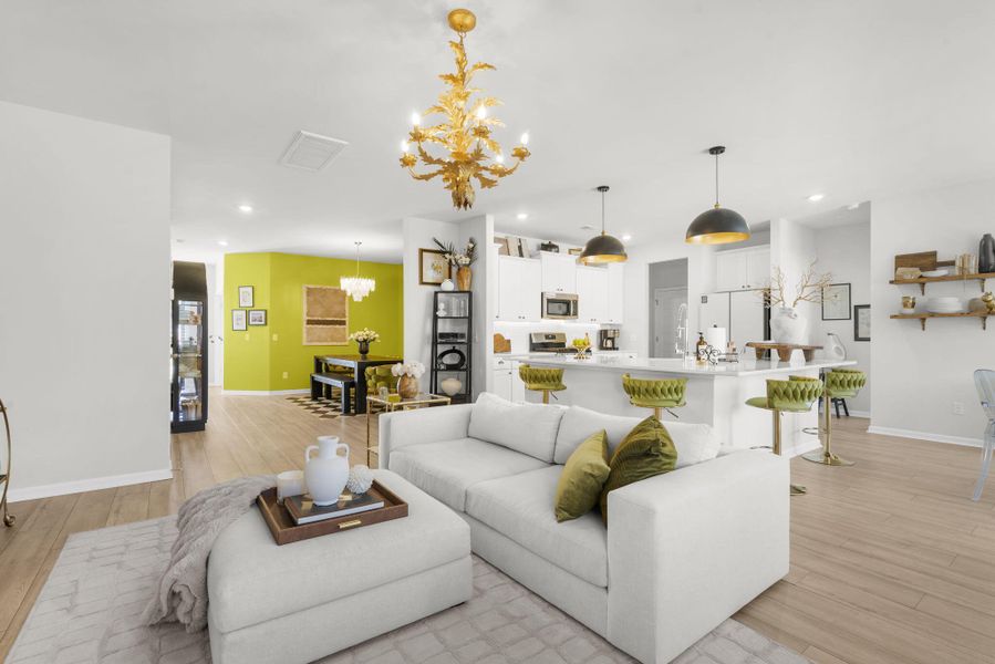 Furnished interior view inside a new home in Sweetgrass at Summers Corner, Summerville (Image 19).