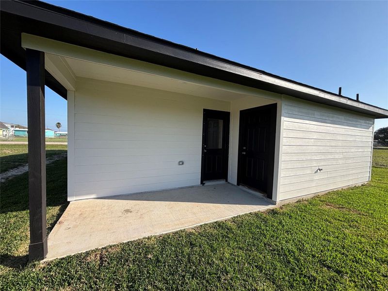 Exterior details and patio area of a home in , Palacios (Image 4). Exterior details and patio area of a home in , Palacios (Image 4).