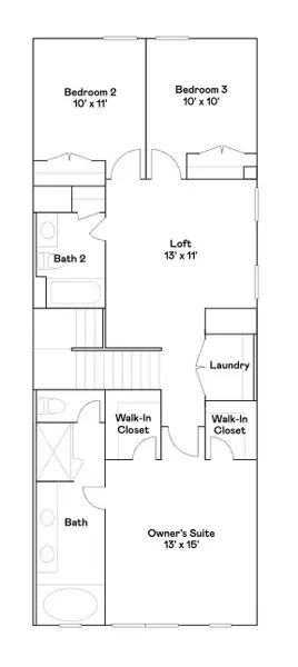 2D floor plan layout of this home in Sierra Vista, Rosharon, TX (Image 3).