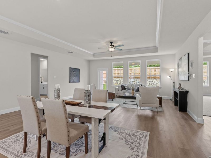 Furnished interior view inside a new home in The Reserve at Potranco Oaks, Castroville (Image 15).