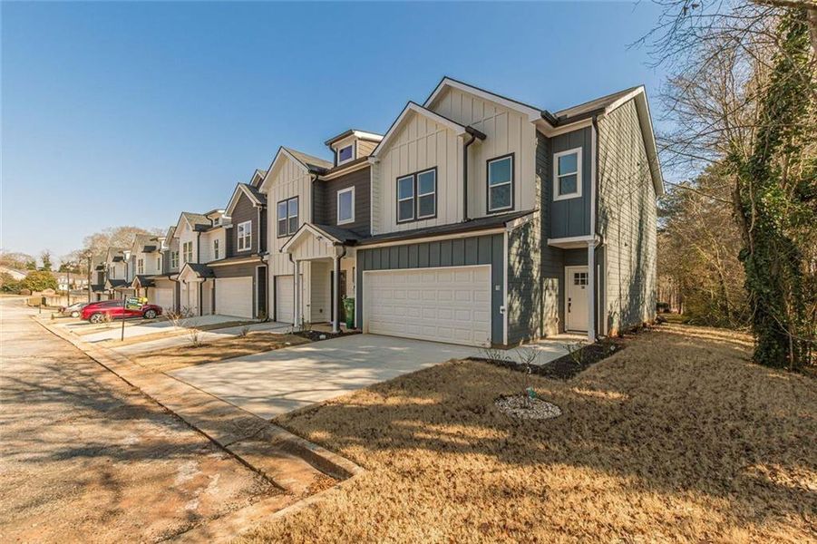 Front exterior of a new home in , Stone Mountain, GA, highlighting curb appeal (Image 1). Front exterior of a new home in , Stone Mountain, GA, highlighting curb appeal (Image 1).
