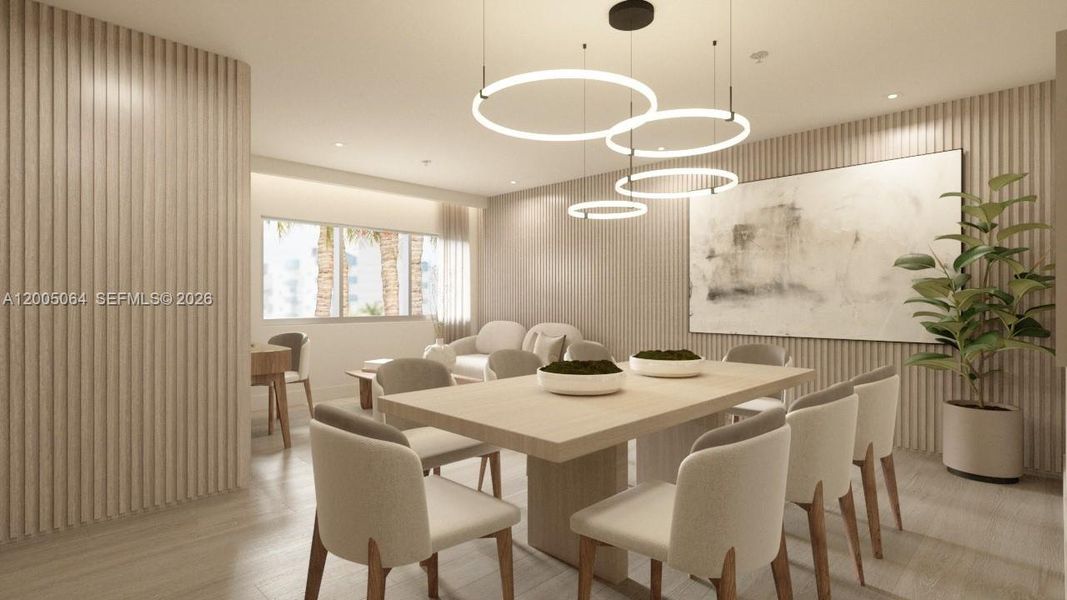 Furnished interior view inside a new home in , Miami Beach (Image 11).