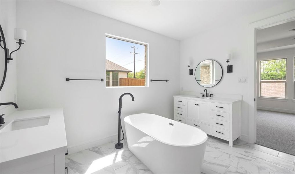 Furnished interior view inside a new home in Kreymer at the Park, Wylie (Image 4).