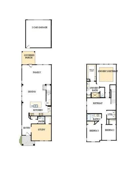 2D floor plan layout of this home in North Creek Village - Townhomes, Huntersville, NC (Image 5). 2D floor plan layout of this home in North Creek Village - Townhomes, Huntersville, NC (Image 5).