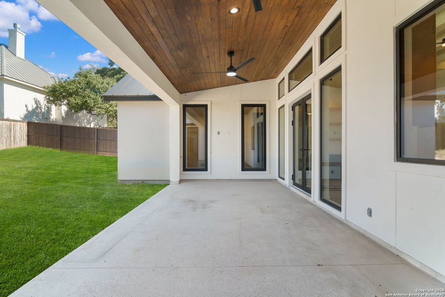 Exterior details and patio area of a home in , Boerne (Image 34).