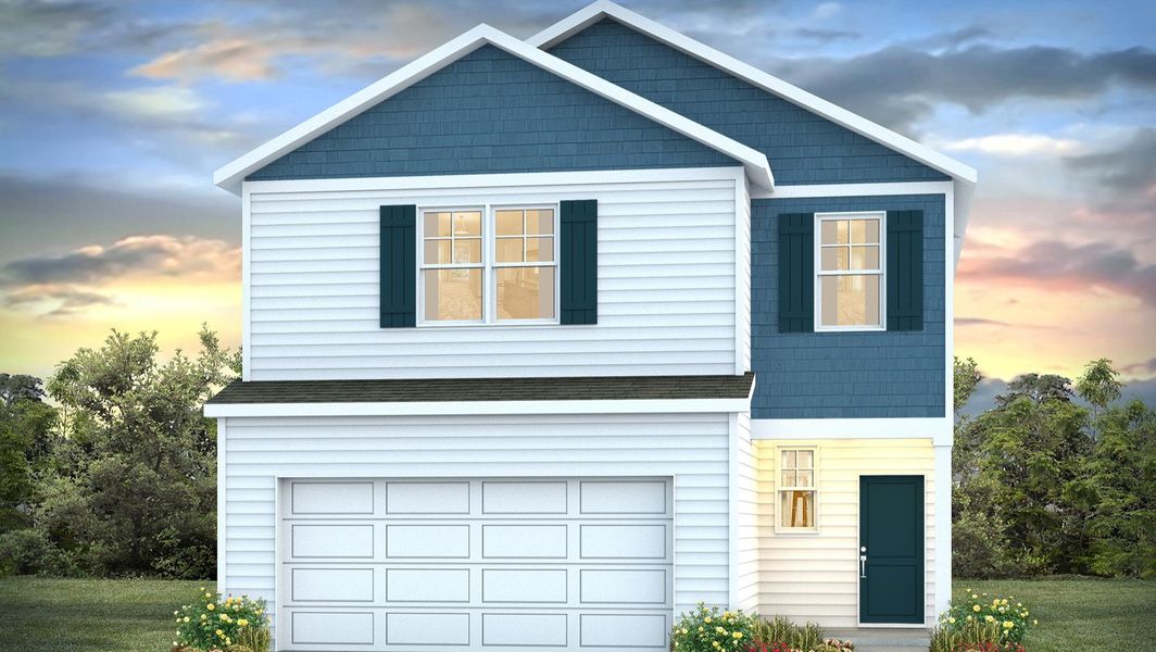 Representative exterior photo of a completed home built from the MANNING by D.R. Horton in Hunter's Branch, Hopkins, SC (Image 6).