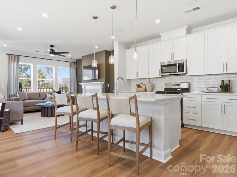 Large kitchen island with large sink