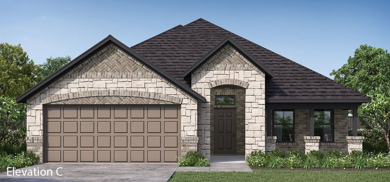 Representative exterior photo of a completed home built from the Pine II by Altura Homes in Summerwood, Red Oak, TX (Image 4). Representative exterior photo of a completed home built from the Pine II by Altura Homes in Summerwood, Red Oak, TX (Image 4).