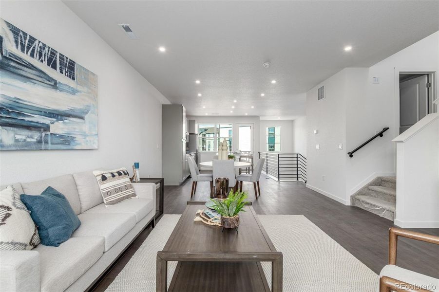 Furnished interior view inside a new home in The Commons at Victory Ridge, Colorado Springs (Image 4).