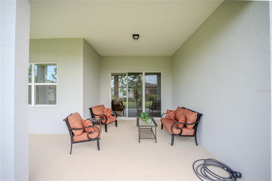 Exterior details and patio area of a home in Del Webb Stone Creek, Ocala (Image 27).