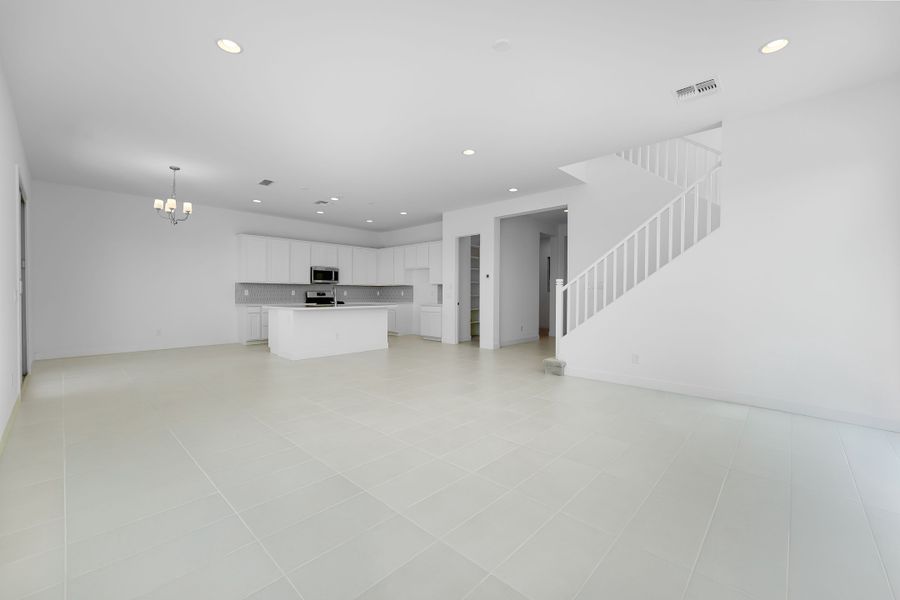 Representative unfurnished interior of a home built from the Lowell by Taylor Morrison in Combs Ranch Landmark Collection, San Tan Valley (Image 19).