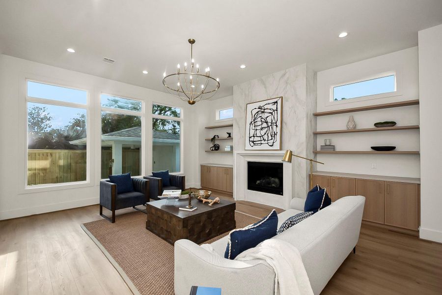 Furnished interior view inside a new home in , Houston (Image 11).