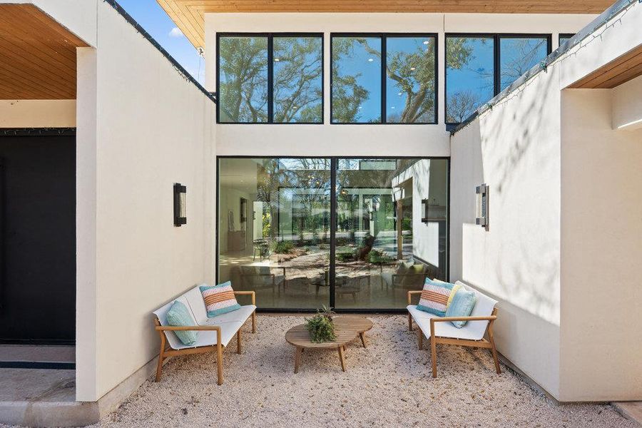 Exterior details and patio area of a home in , Austin (Image 18). Exterior details and patio area of a home in , Austin (Image 18).