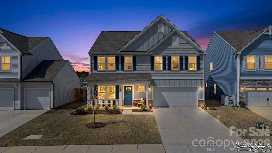 Front exterior of a new home in , Statesville, NC, highlighting curb appeal (Image 23).