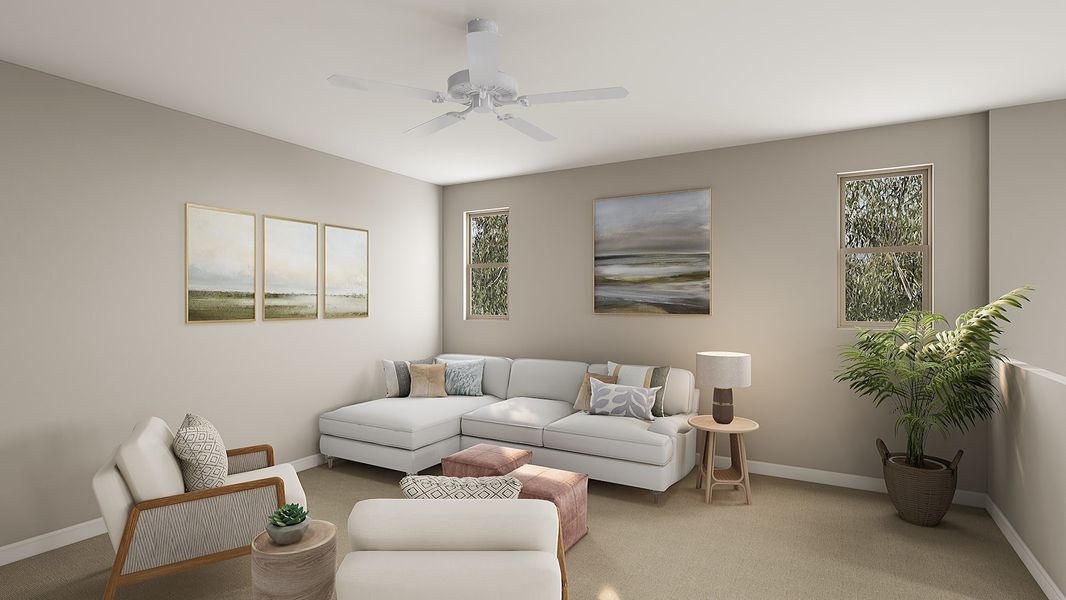 Representative furnished interior of a home built from the Sage Plan 4003 by Tri Pointe Homes in Waterston Central, Gilbert (Image 13). Representative furnished interior of a home built from the Sage Plan 4003 by Tri Pointe Homes in Waterston Central, Gilbert (Image 13).