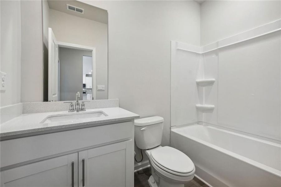 Furnished interior view inside a new home in Parkside at Grayson, Grayson (Image 12).