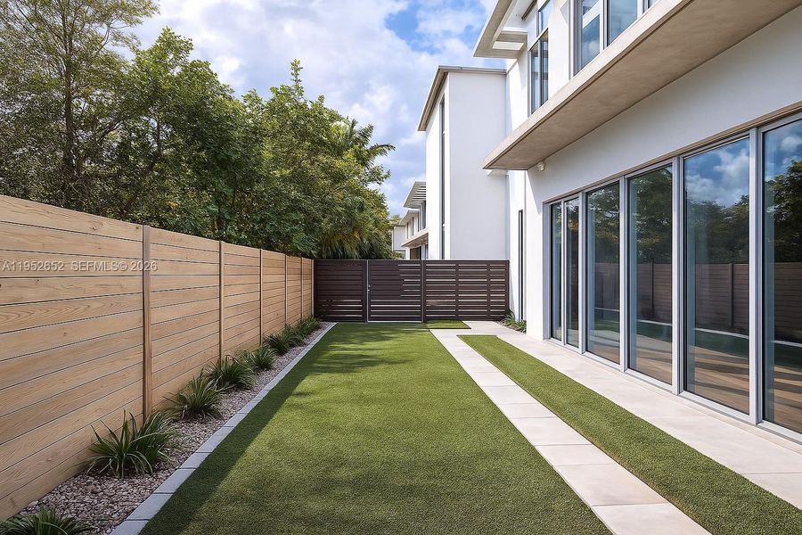 Exterior details and patio area of a home in , Miami (Image 3).