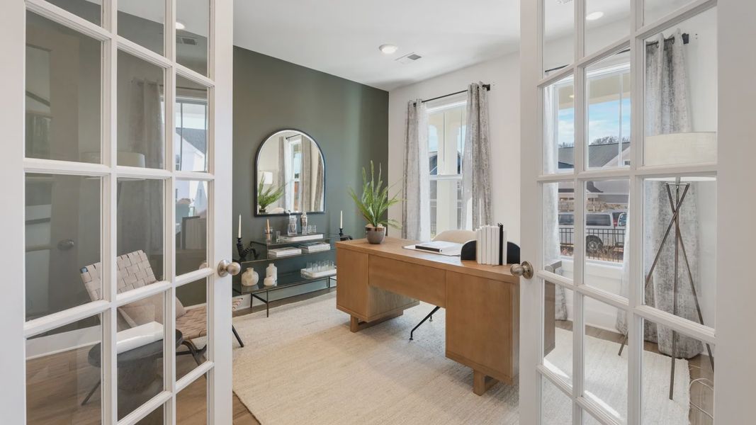 Furnished interior view inside a new home in Iris Meadows, Moore (Image 11). Furnished interior view inside a new home in Iris Meadows, Moore (Image 11).