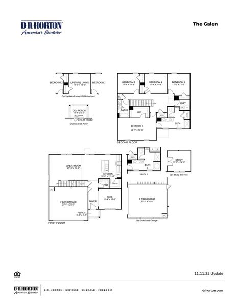 2D floor plan layout of this home in Stanbury Creek, Supply, NC (Image 5).
