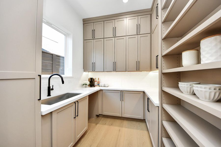 Butlers pantry with prep sink