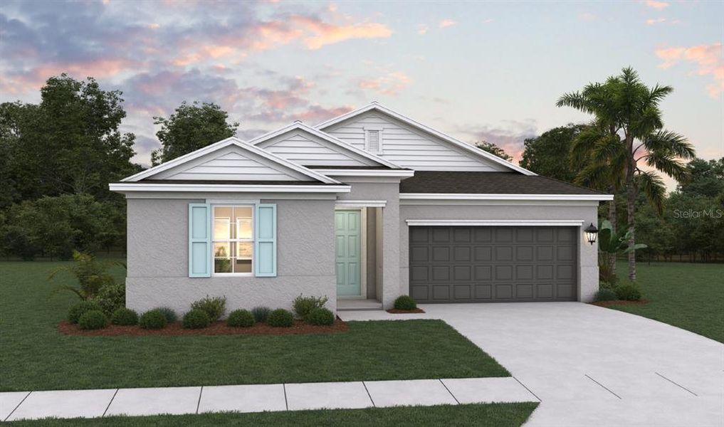 Front exterior of a new home in River Hall, Alva, FL, highlighting curb appeal (Image 2). Front exterior of a new home in River Hall, Alva, FL, highlighting curb appeal (Image 2).