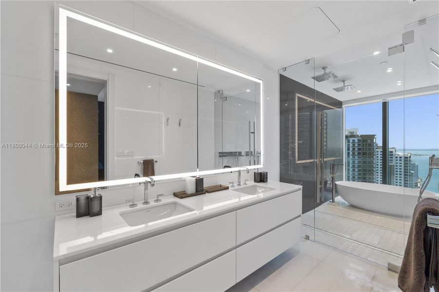 Furnished interior view inside a new home in Aston Martin Residences, Miami (Image 4).