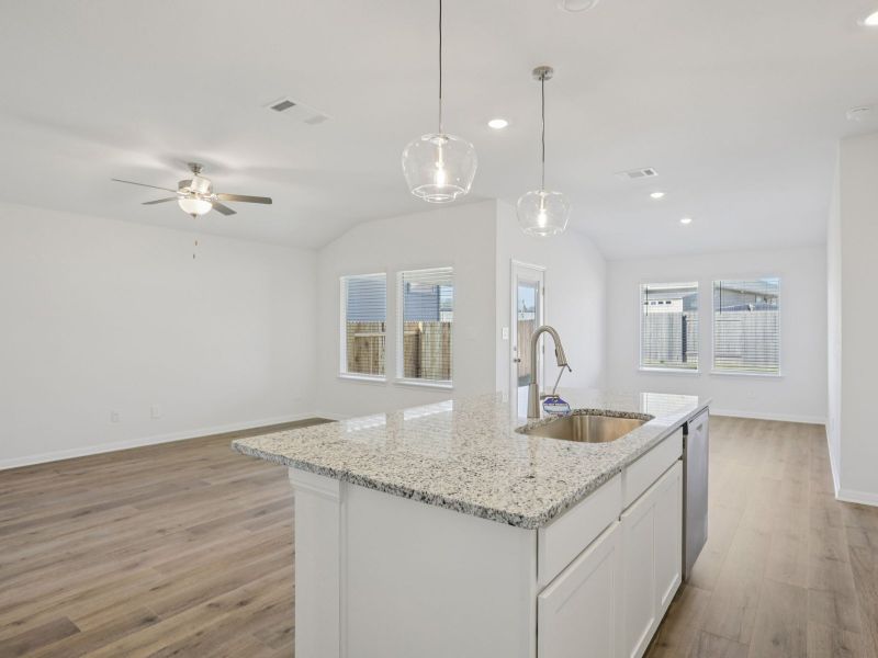 Furnished interior view inside a new home in Big Sky Ranch - Reserve Collection, Dripping Springs (Image 4).