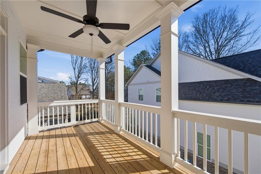 Exterior details and patio area of a home in Promenade Ridge, Marietta (Image 20).