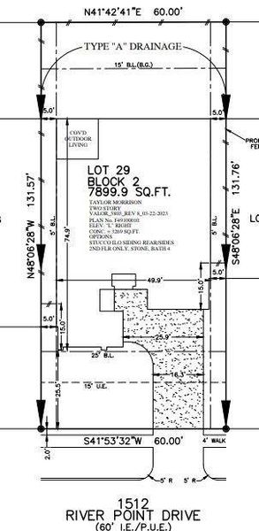 1512 River Point Drive preliminary plot plan