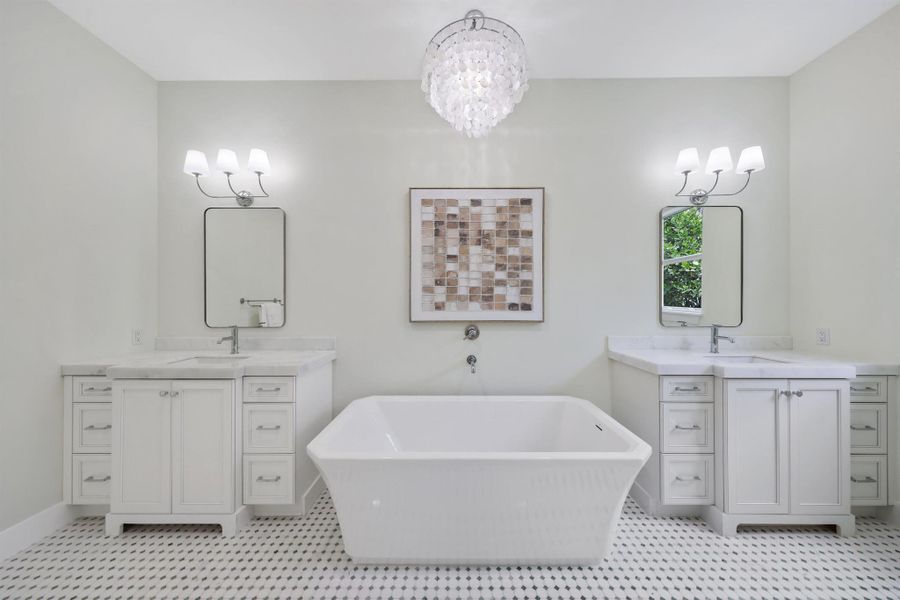 Furnished interior view inside a new home in , Jupiter (Image 38).