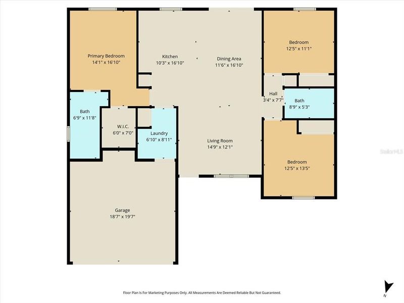 2D floor plan layout of this home in , Citrus Springs, FL (Image 5).