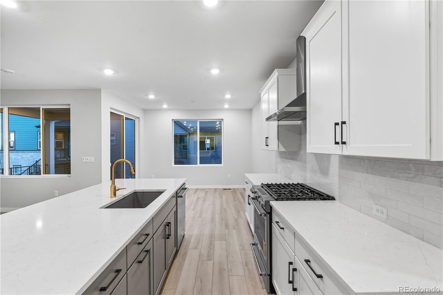 Furnished interior view inside a new home in Tribute at Lyric, Lone Tree (Image 12).