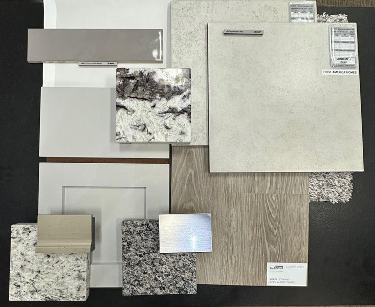 Final interior selections for 801 Barton Place Dr.