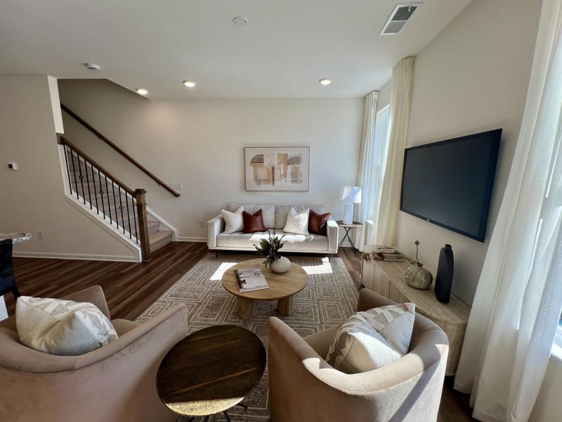 Furnished interior view inside a new home in Bellevue Townhomes, Greenville (Image 13).