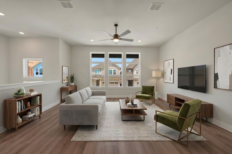 Furnished interior view inside a new home in Easton Park – Nelson Village - Haven Series, Austin (Image 6).
