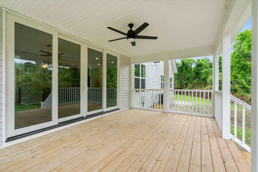 Exterior details and patio area of a home in , Charleston (Image 29).